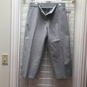 Pantology Crop Capri Trousers Pin Stripe